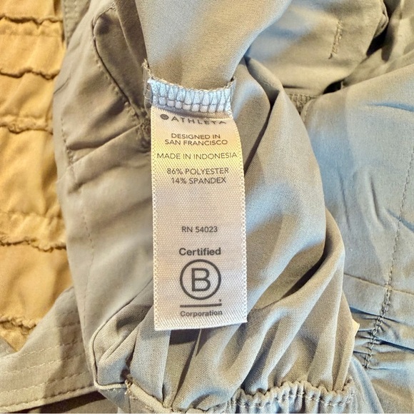 Athleta Skyline Pant II in Blue Star Paperbag Tie Waist Bow High Rise 0 530640 - Picture 7 of 11